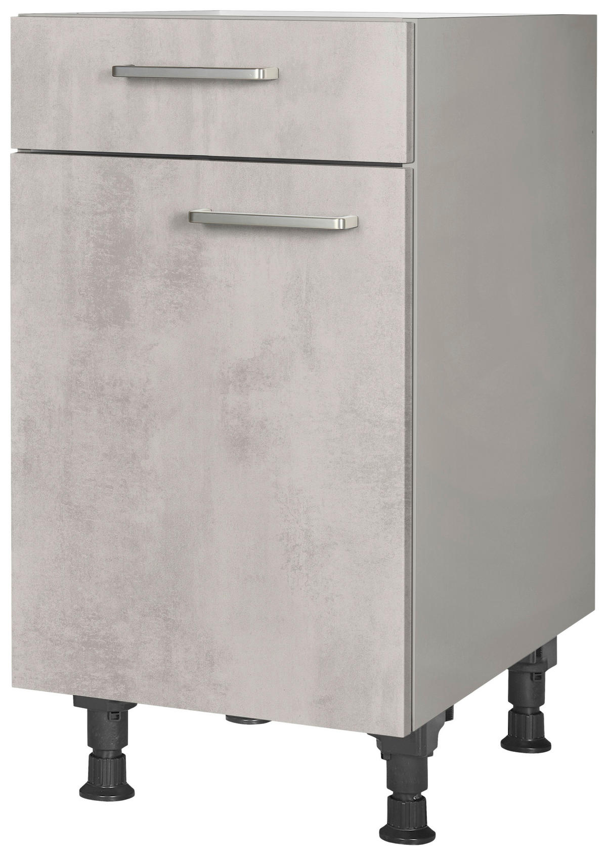 SCHUBKASTENUNTERSCHRANK 45/87/56 cm  in Hellgrau  - Edelstahlfarben/Hellgrau, MODERN, Holzwerkstoff/Metall (45/87/56cm) - Nobilia