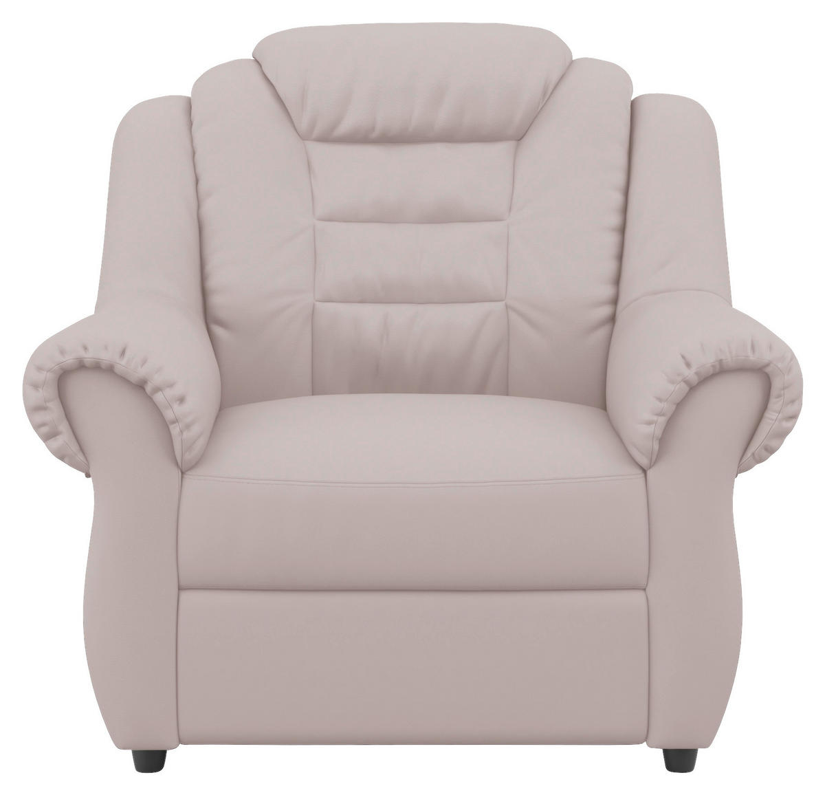 SESSEL Lederlook Hellgrau    - Hellgrau/Schwarz, KONVENTIONELL, Kunststoff/Textil (104/102/101cm) - Livetastic