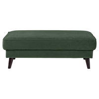 HOCKER in Textil Dunkelgrün  - Wengefarben/Dunkelgrün, MODERN, Holz/Textil (123/45/74cm) - Trendmanufaktur