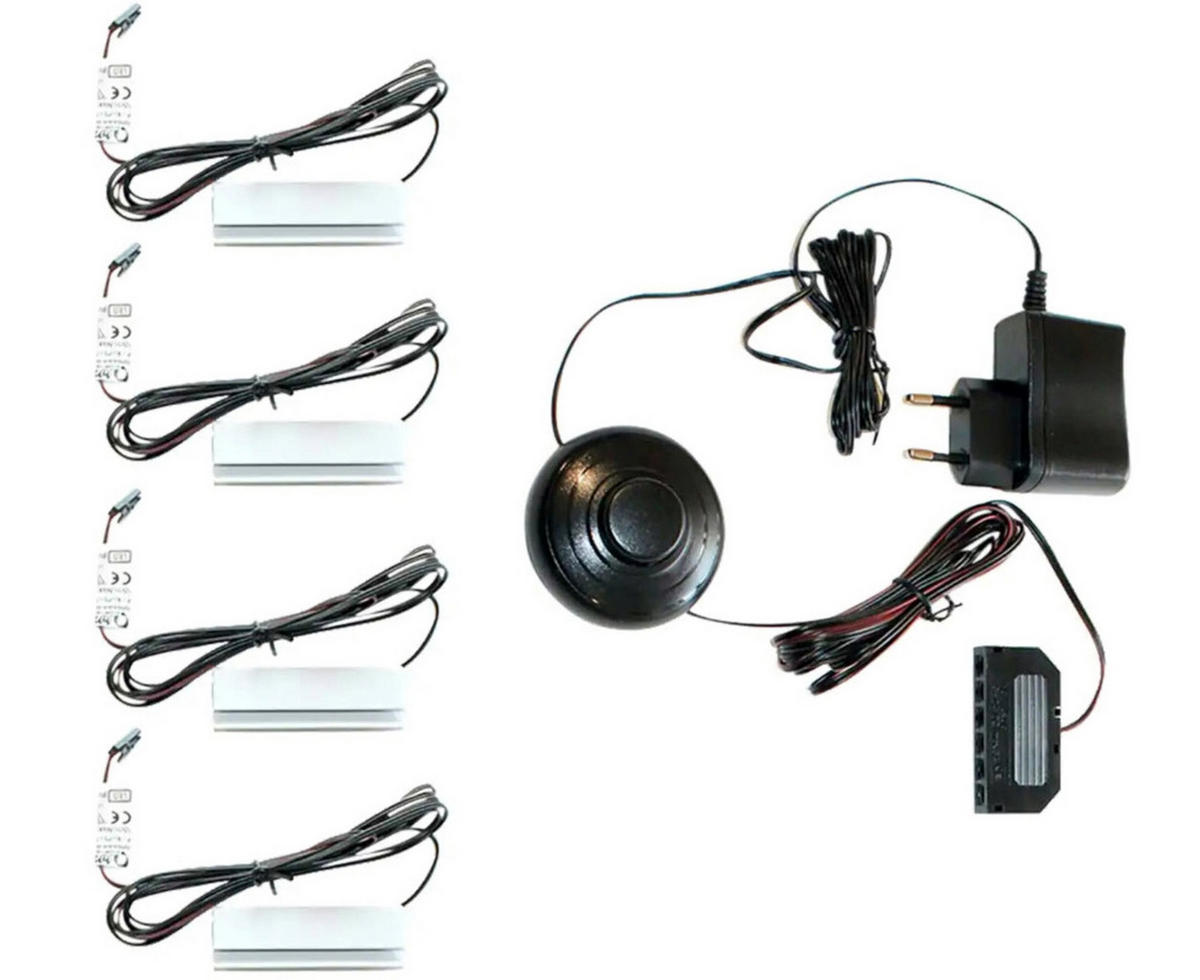 OSVĚTLENÍ POLIC - SADA, plast, průhledné - průhledné, Konvenční, plast (10/5/5cm) - MID.YOU