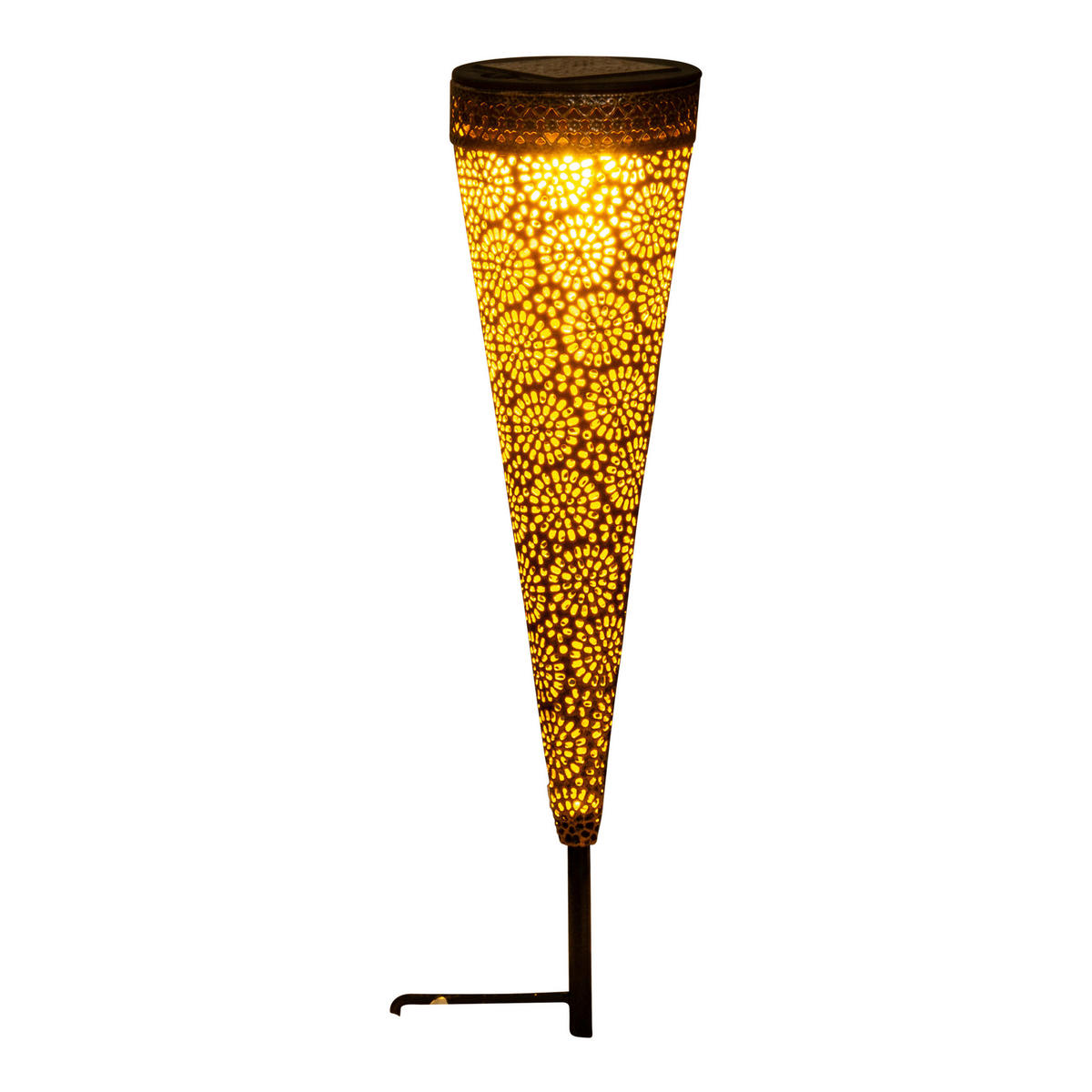 SOLARLEUCHTE  - Schwarz/Braun, Basics, Kunststoff/Metall (8,5/8,5/40cm) - Näve