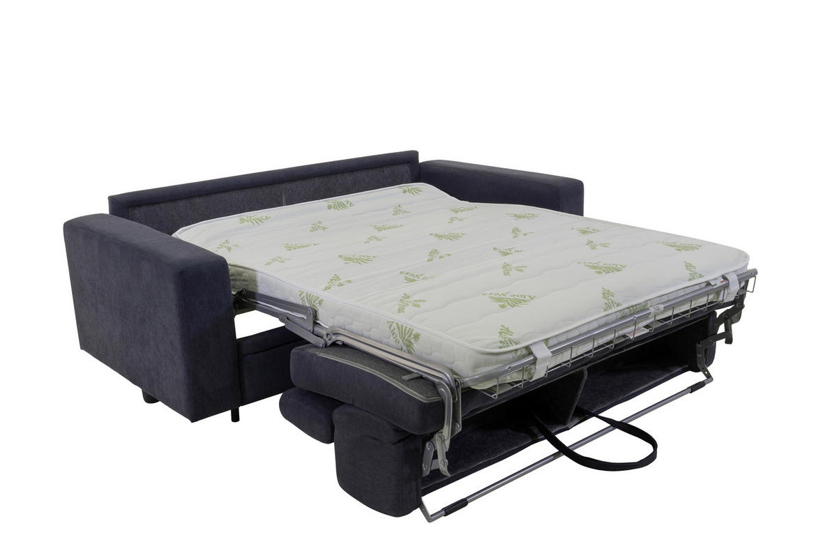 KANAPÉÁGY szürkéskék  - fekete/szürkéskék, Konventionell, műanyag/textil (206/82-100/101cm) - Venda