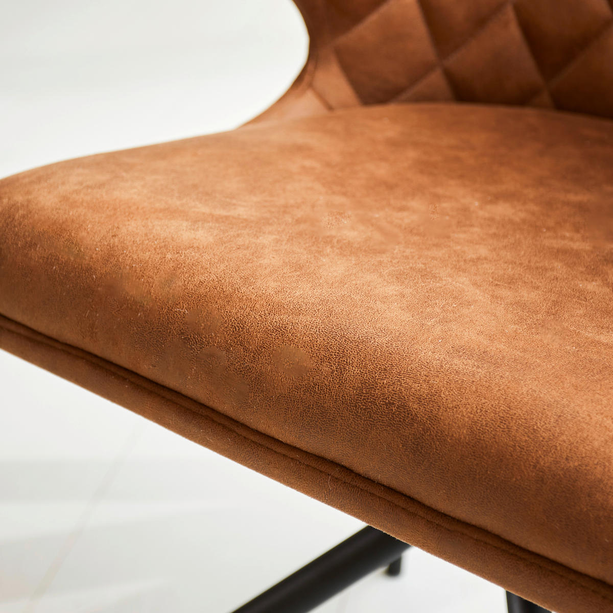 STOLIČKA S PODRÚČKAMI, mikrovlákno, koňaková - čierna/koňaková, Modern, kov/textil (56/80/44cm) - MID.YOU