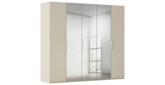 DREHTÜRENSCHRANK 251/223/61 cm,  in Champagner, 5-türig  - Champagner, Basics, Glas/Holzwerkstoff (251/223/61cm) - Novel