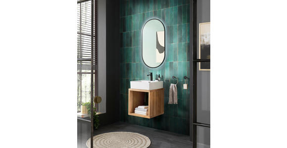 WASCHBECKENUNTERSCHRANK 45/45/47 cm  - Eichefarben, Natur, Holz (45/45/47cm) - Linea Natura