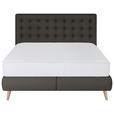 BOXSPRINGBETT 140/200 cm  in Anthrazit  - Anthrazit, Design, Holz/Textil (140/200cm) - Carryhome