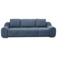 BIGSOFA in Flachgewebe Blau  - Blau, Basics, Textil/Metall (266/70/102cm) - Sit & More