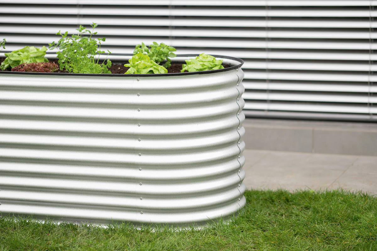 HOCHBEET 240/82/80 cm  - Silberfarben, Basics, Metall (240/82/80cm)