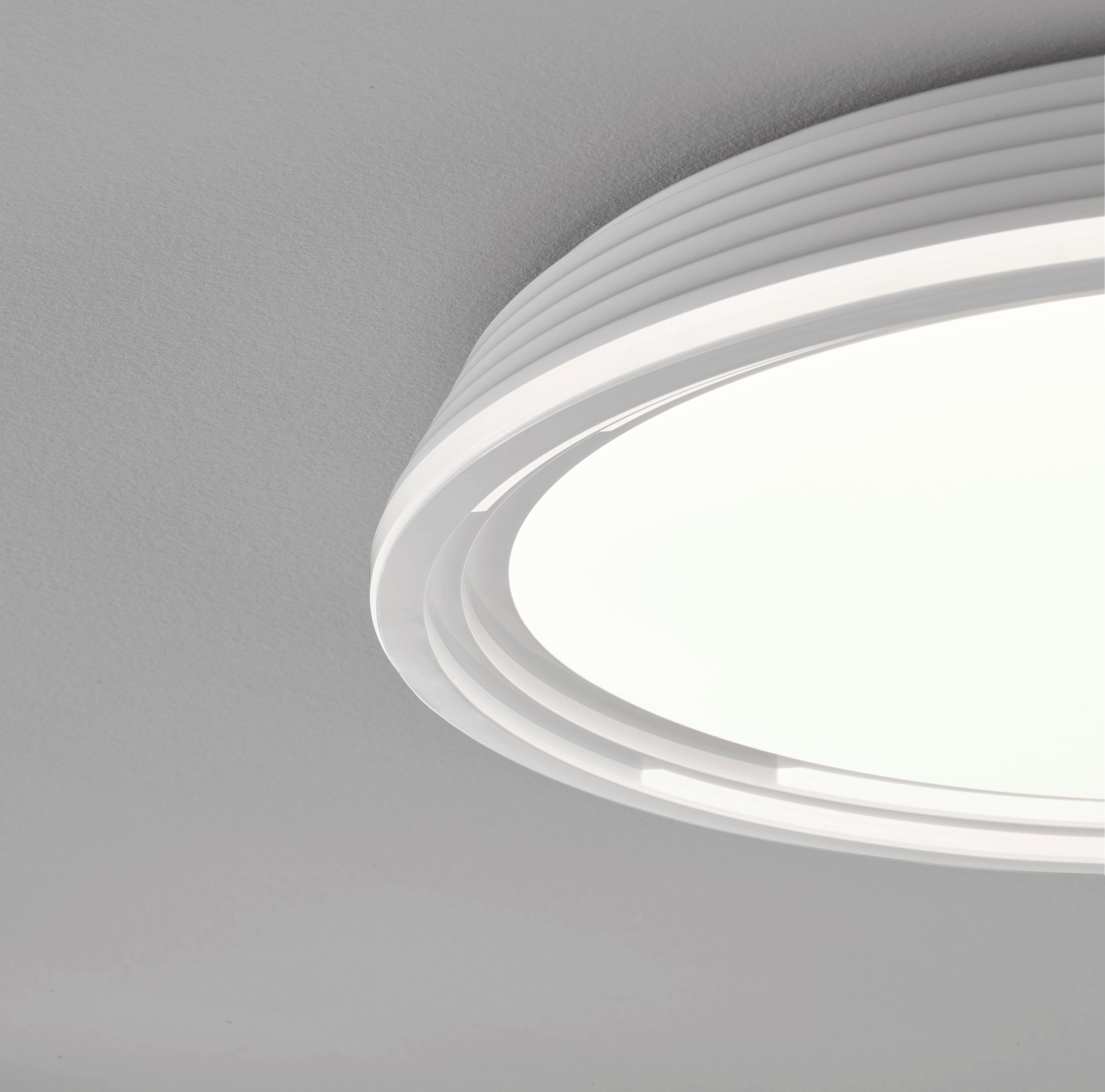 LED-DECKENLEUCHTE Dua 43/7,5 cm   - Weiß, Basics, Kunststoff (43/7,5cm) - Fischer & Honsel