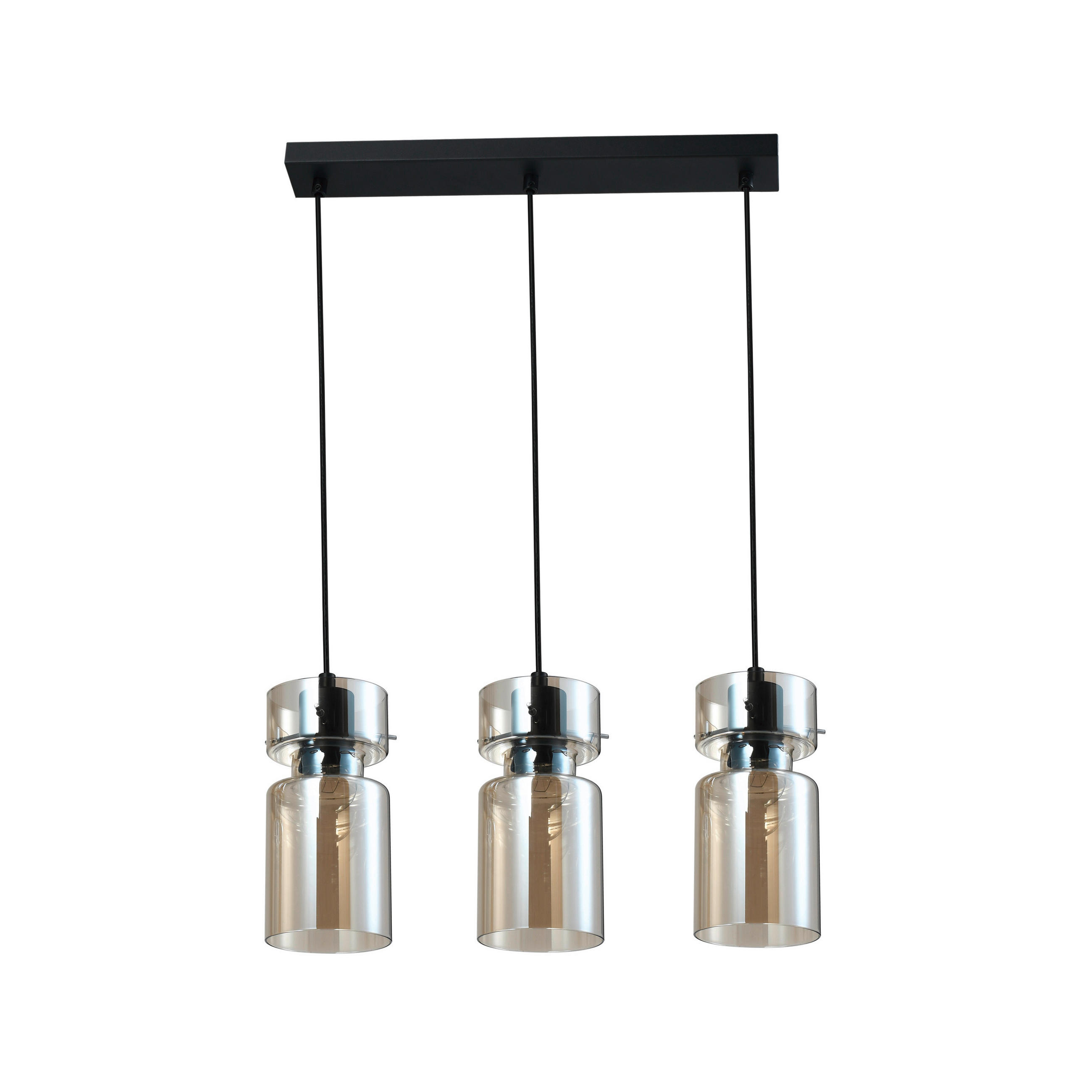 HÄNGELEUCHTE    - Hellgrau, Design, Glas (122.5/50/10cm)