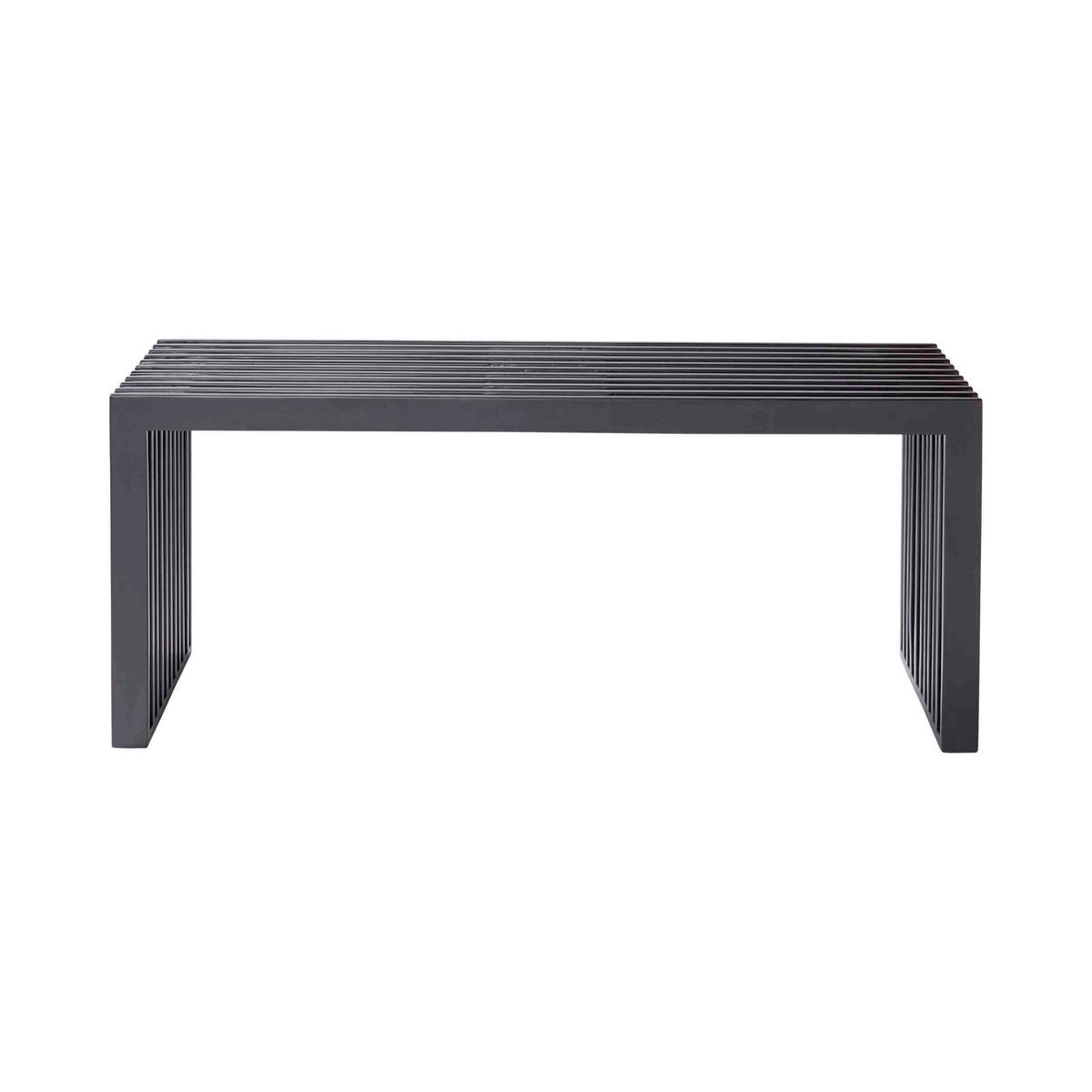 SITZBANK 104/43/35 cm Schwarz Mahagoni vollmassiv  - Schwarz, KONVENTIONELL, Holz (104/43/35cm) - MID.YOU