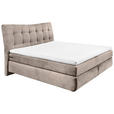 BOXSPRINGBETT 180/200 cm  in Creme  - Creme/Schwarz, Basics, Holzwerkstoff/Kunststoff (180/200cm) - Esposa