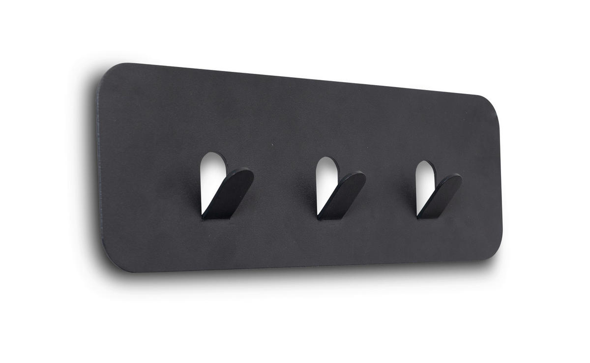 LIŠTA S HÁČIKMI - antracitová, Design, kov (30/10/3cm) - Xora