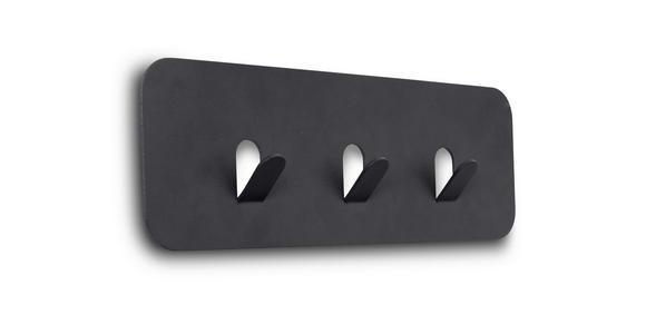 HAKENLEISTE  in Anthrazit  - Anthrazit, Design, Metall (30/10/3cm) - Xora