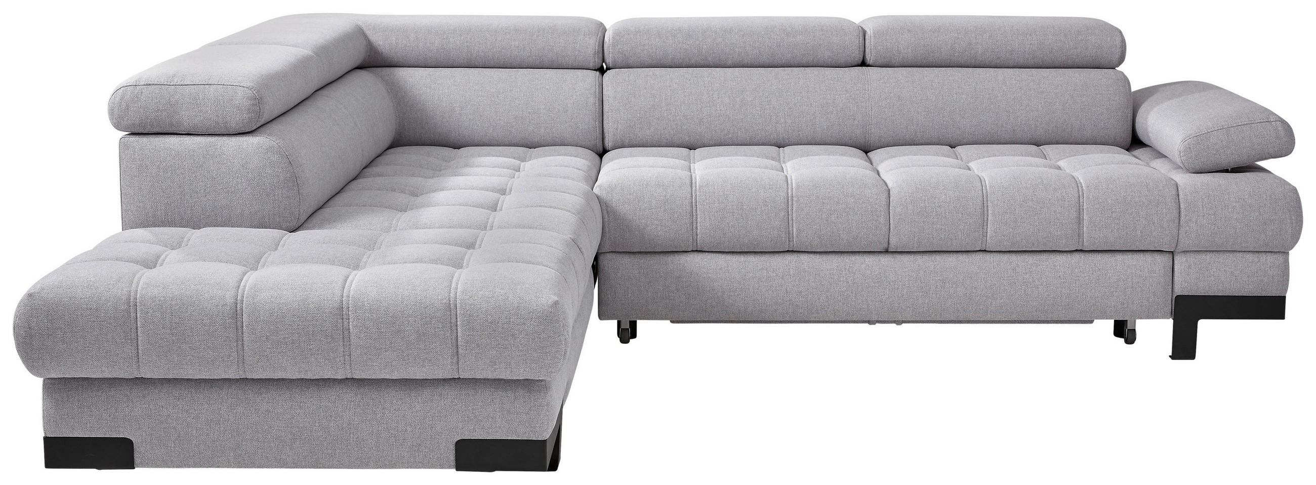 HÖRNSOFFA i vävt tyg grå  - svart/grå, Design, metall/textil (223/263cm) - Livetastic