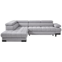 ECKSOFA Grau Webstoff  - Schwarz/Grau, Design, Textil/Metall (223/263cm) - Welnova
