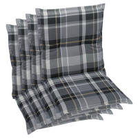 SESSELAUFLAGENSET in Grau Karo  - Grau, Basics, Textil (50/6/100cm)