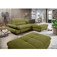 ECKSOFA in Mikrofaser Grün 290/198 cm - Schwarz/Grün, Design, Textil/Metall (290/198cm) - Xora