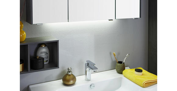 BADEZIMMER - Eichefarben/Dunkelgrau, KONVENTIONELL, Glas/Keramik (91cm) - Dieter Knoll