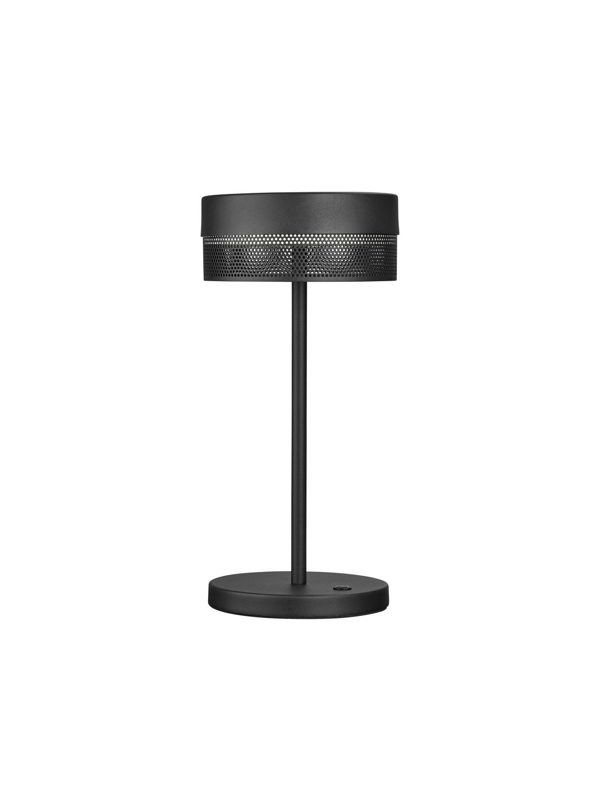 AKKU-TISCHLEUCHTE 14,5/30 cm   - Schwarz, KONVENTIONELL, Metall (14,5/30cm) - Hell