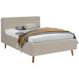 POLSTERBETT 140/200 cm,  in Beige,  - Eichefarben/Beige, Design, Holz/Textil (140/200cm) - Xora