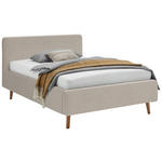 POLSTERBETT 140/200 cm,  in Beige,  - Eichefarben/Beige, Design, Holz/Textil (140/200cm) - Xora