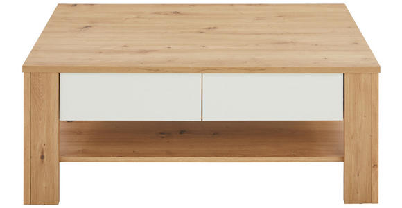 COUCHTISCH 111/65/44,5 cm rechteckig Eiche Artisan - Weiß/Eiche Artisan, Design, Holzwerkstoff (111/65/44,5cm) - Carryhome