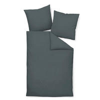 BETTWÄSCHE Giacomo Makosatin 135/200 cm  - Anthrazit, Basics, Textil (135/200cm) - Janine