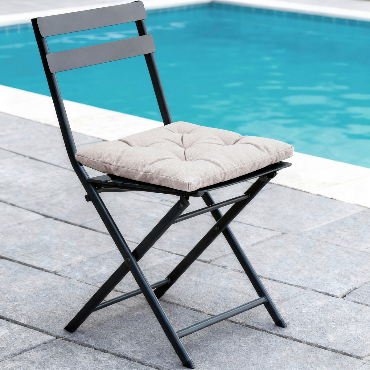 BOXKISSEN  40/40 cm   - Beige, Konventionell, Textil (40/40cm) - Esposa