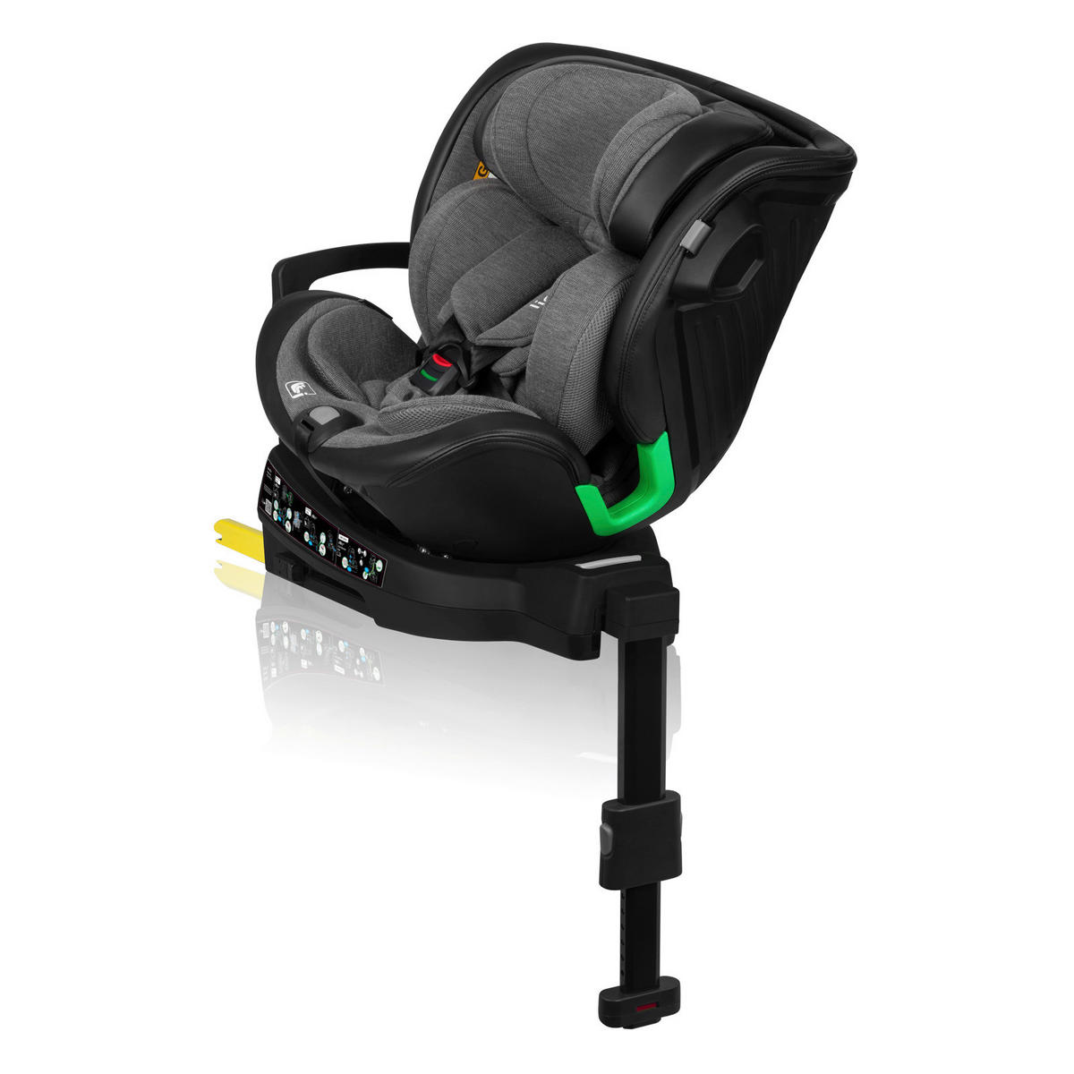 KINDERAUTOSITZ Harmony i-Size   - Grau, Basics, Leder/Kunststoff (45/53/80cm) - Lionelo