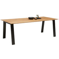 TABLE bois, métal 220/100/77 cm  - couleur de chêne/anthracite, Design, métal/bois (220/100/77cm) - Bert Plantagie