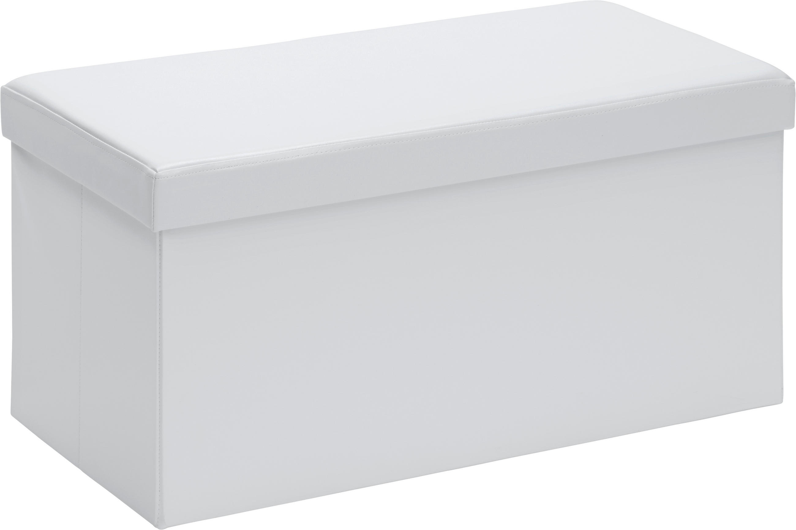 SITZBOX Lederlook, Vliesstoff Weiß - Weiß, Design, Textil (76/38/38cm) - Carryhome