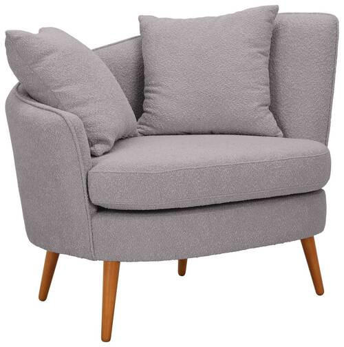 SESSEL Bouclé Grau    - Naturfarben/Grau, KONVENTIONELL, Holz/Textil (106/88/83cm) - Max Winzer