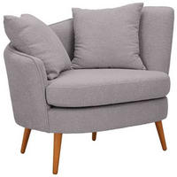 SESSEL in Bouclé Grau  - Naturfarben/Grau, Konventionell, Holz/Textil (106/88/83cm) - Max Winzer