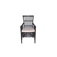 SESSEL in Schwarz  - Schwarz/Weiß, Natur, Holz/Textil (62/55/96cm) - MID.YOU