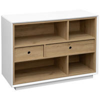 AKTENREGAL Weiß, Eiche Artisan  - Weiß/Eiche Artisan, Design, Holzwerkstoff (100/74/40cm) - Venda