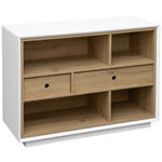 AKTENREGAL Weiß, Eiche Artisan  - Weiß/Eiche Artisan, Design, Holzwerkstoff (100/74/40cm) - Venda