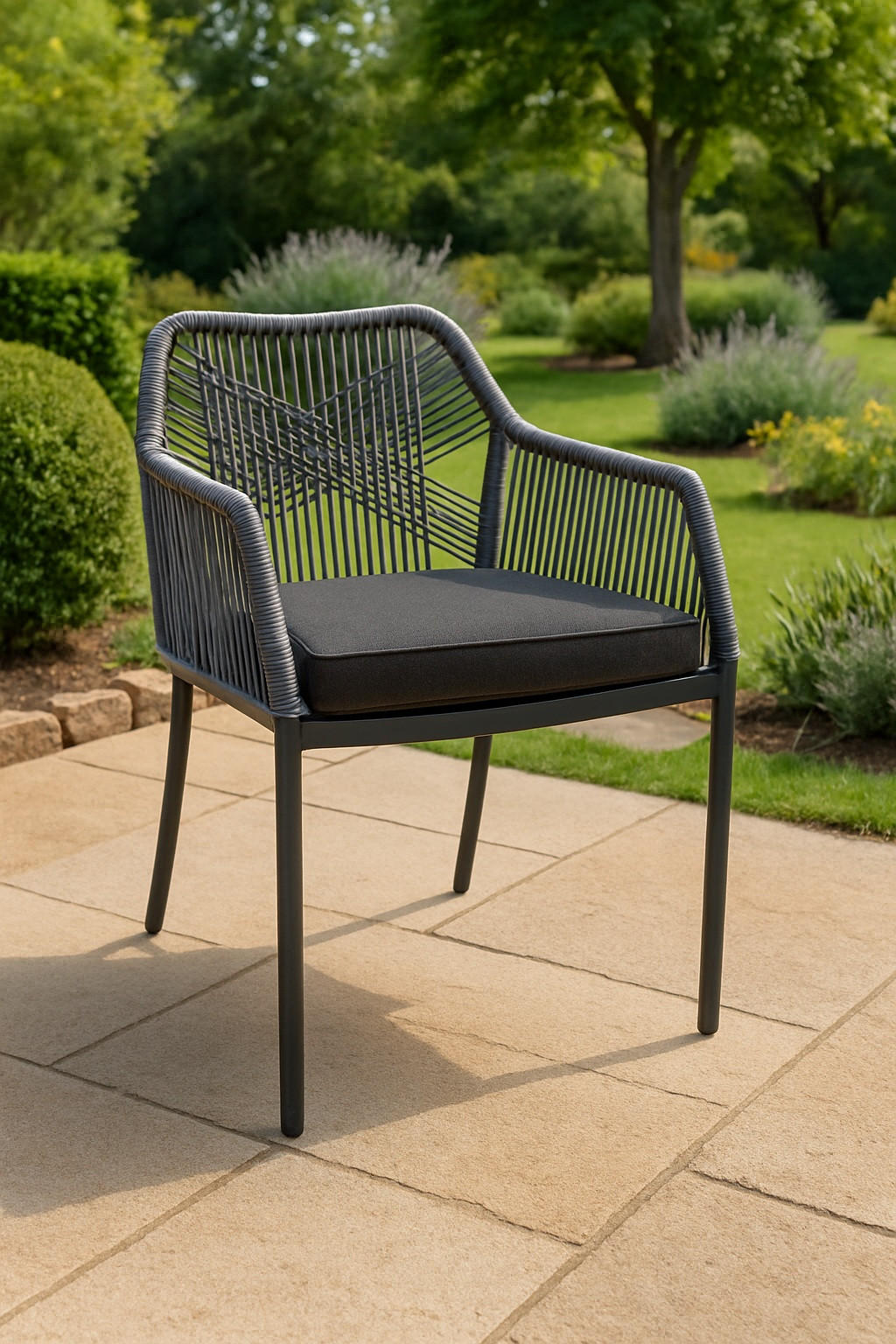 STAPELSTUHL Aluminium Anthrazit, Grau, Hellgrau  - Anthrazit/Hellgrau, MODERN, Kunststoff/Metall (56/81/62cm) - Ambia Garden