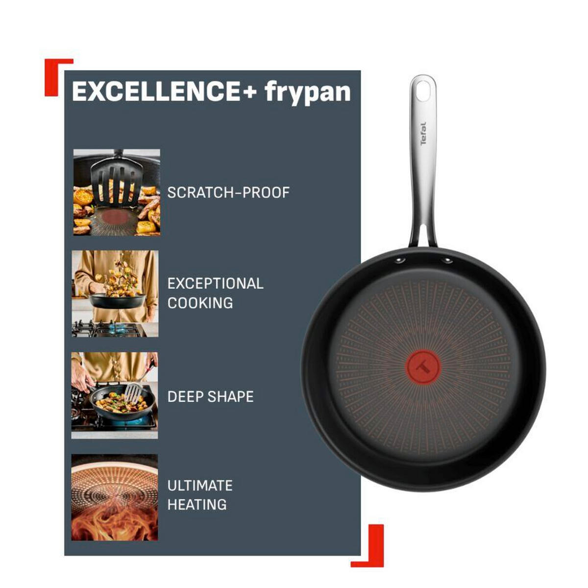 TIGANJ ZA PEČENJE  26 cm        - crna, Osnovno, metal (26cm) - Tefal