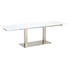 JÍDELNÍ STŮL, barvy nerez oceli, bílá - bílá/barvy nerez oceli, Design, kov/sklo (160(250)/90/76cm) - Dieter Knoll JÍDELNÍ STŮL, barvy nerez oceli, bílá - bílá/barvy nerez oceli, Design, kov/sklo (160(250)/90/76cm) - Dieter Knoll