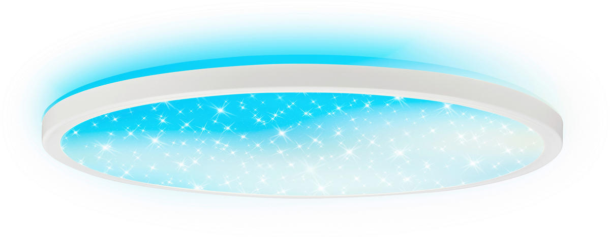 LED-DECKENLEUCHTE Aura Glow 37,5/4,5 cm   - Weiß, KONVENTIONELL, Kunststoff (37,5/4,5cm) - Briloner
