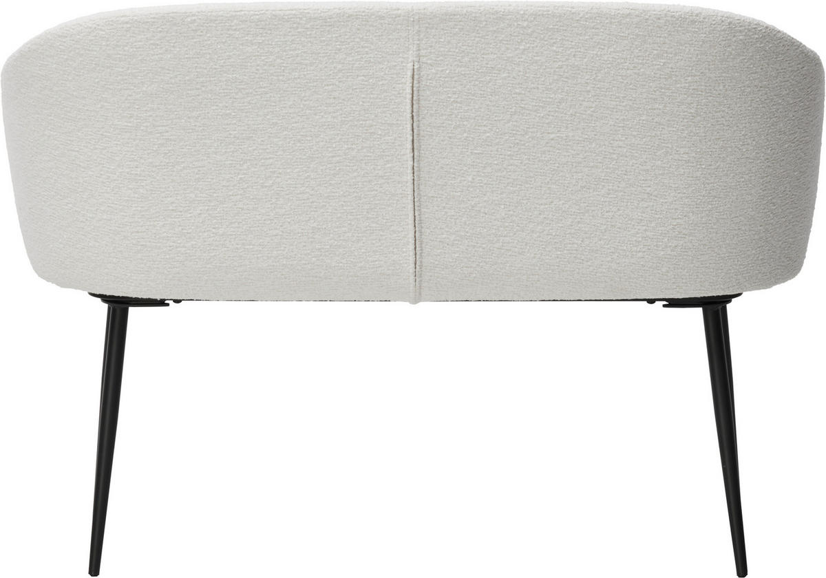 SITZBANK 115,5/80/57 cm Webstoff Creme, Schwarz Pappel Sperrholz  - Creme/Schwarz, MODERN, Holz/Textil (115,5/80/57cm) - Livetastic