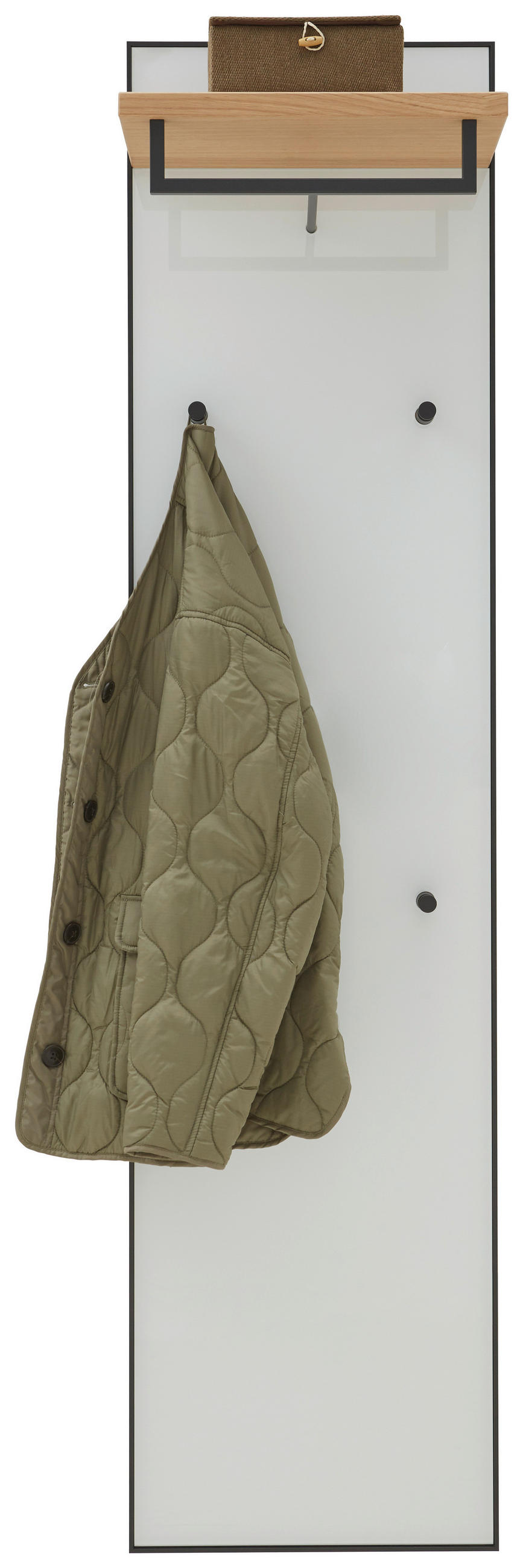 GARDEROBE 4-teilig  in 200/190/37 cm  - Eichefarben/Weiß, Design, Glas/Holz (200/190/37cm) - Dieter Knoll