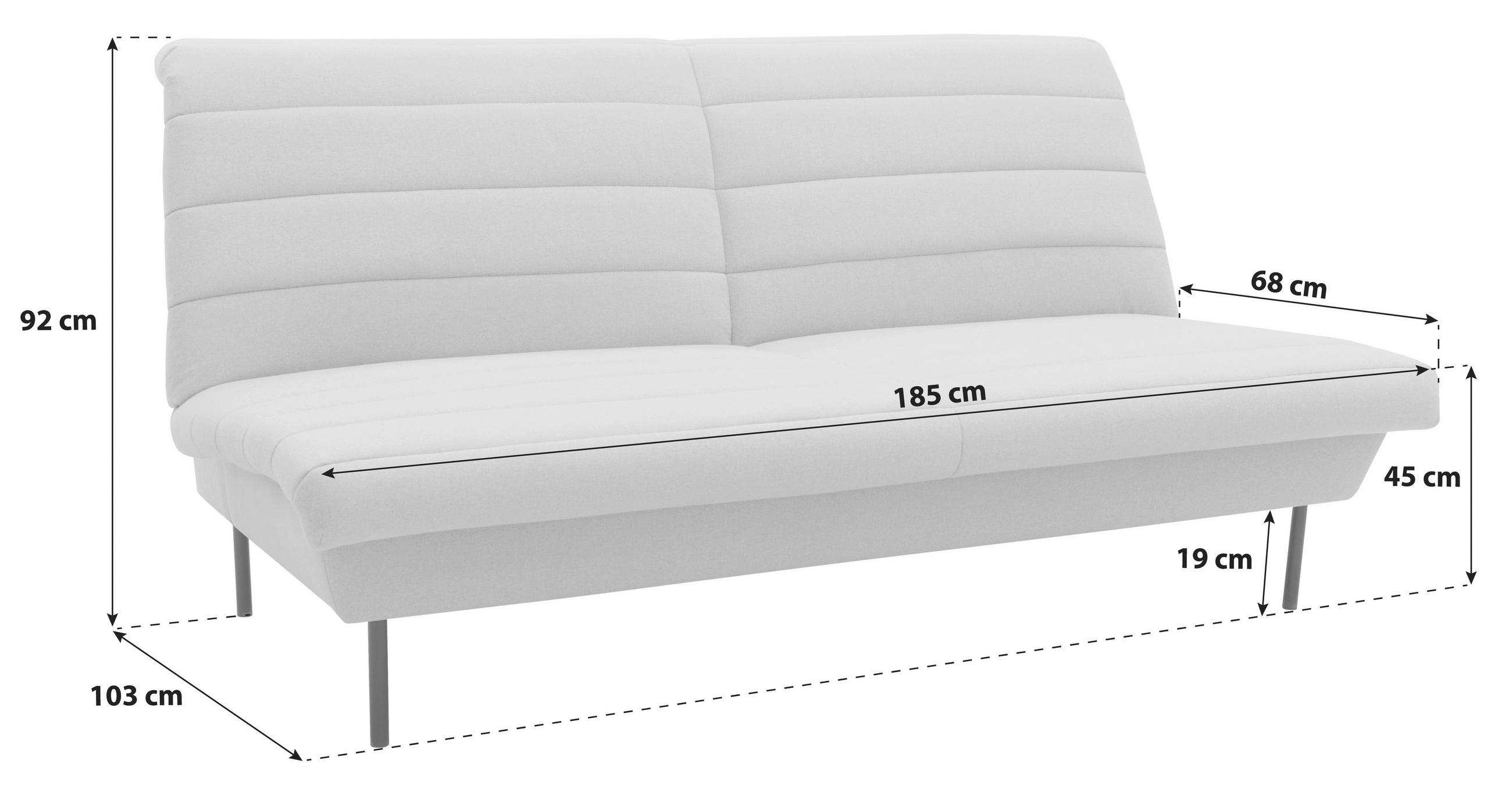 2-SITZER-SOFA Orange - Schwarz/Orange, Design, Textil/Metall (185/92/103cm) - LOOKS by W.Joop