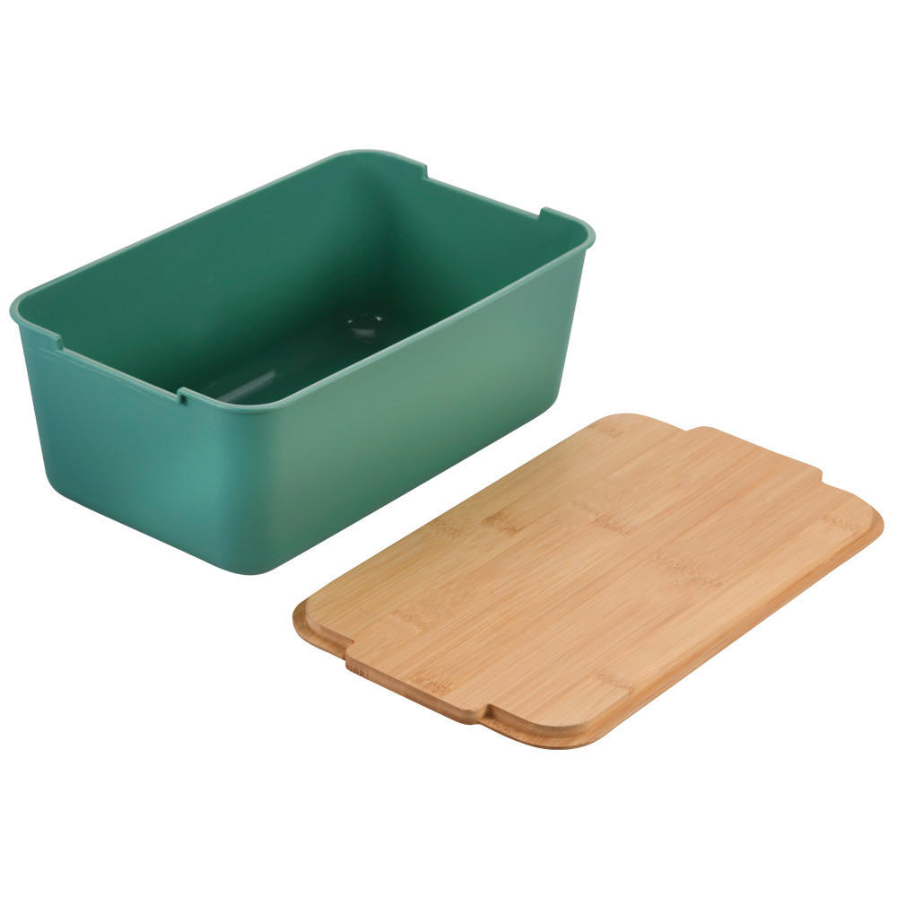 BROTBOX - Salbeigrün/Naturfarben, Basics, Naturmaterialien/Kunststoff (30.5/18.5/12cm) - Kesper
