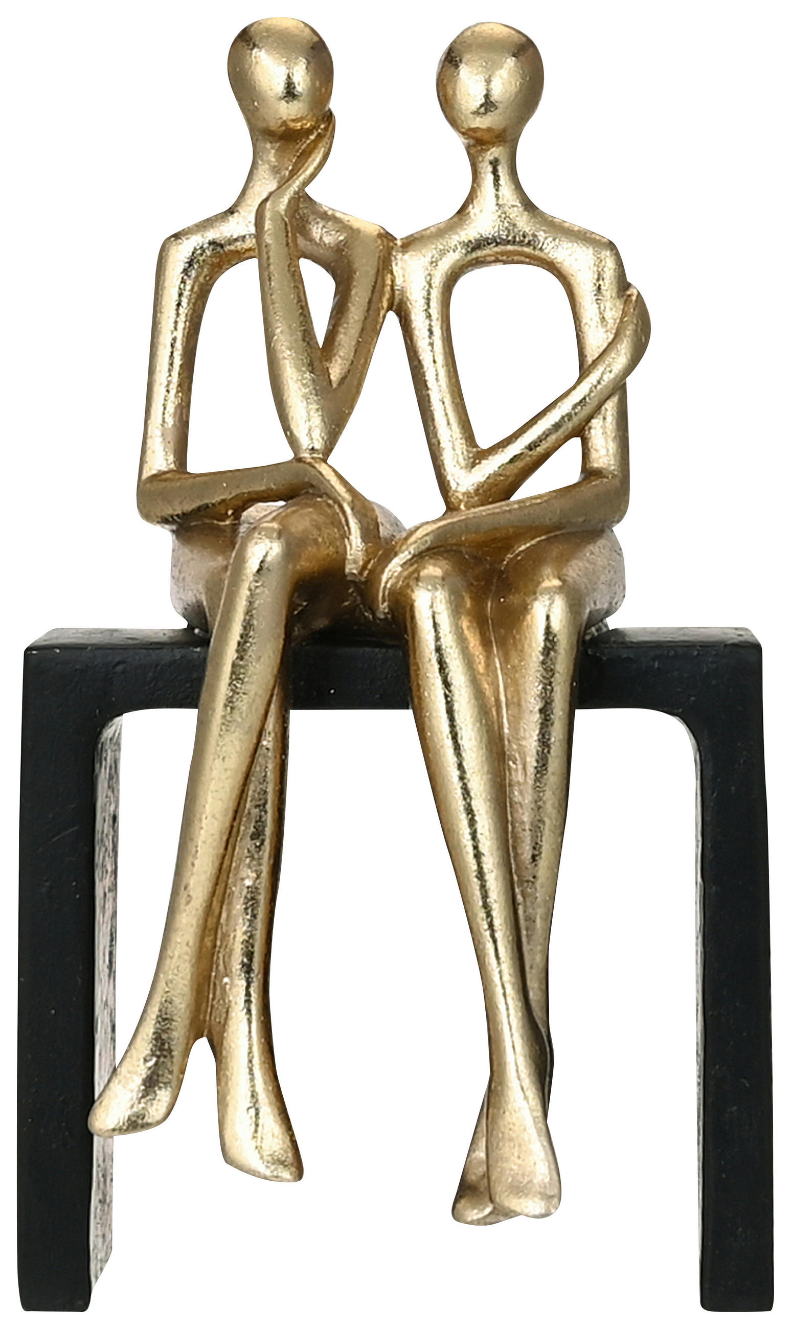 SKULPTUR - Goldfarben/Schwarz, LIFESTYLE, Kunststoff (12,5/9/24cm) - Ambia Home