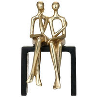 SKULPTUR - Goldfarben/Schwarz, LIFESTYLE, Kunststoff (12,5/9/24cm) - Ambia Home