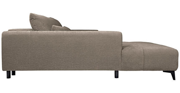 ECKSOFA  in Chenille Taupe  222/279 cm  - Taupe/Schwarz, KONVENTIONELL, Kunststoff/Textil (222/279cm) - Hom`in