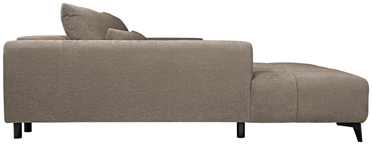 HÖRNSOFFA i chenille taupe  - svart/taupe, Klassisk, textil/plast (222/279cm) - MID.YOU