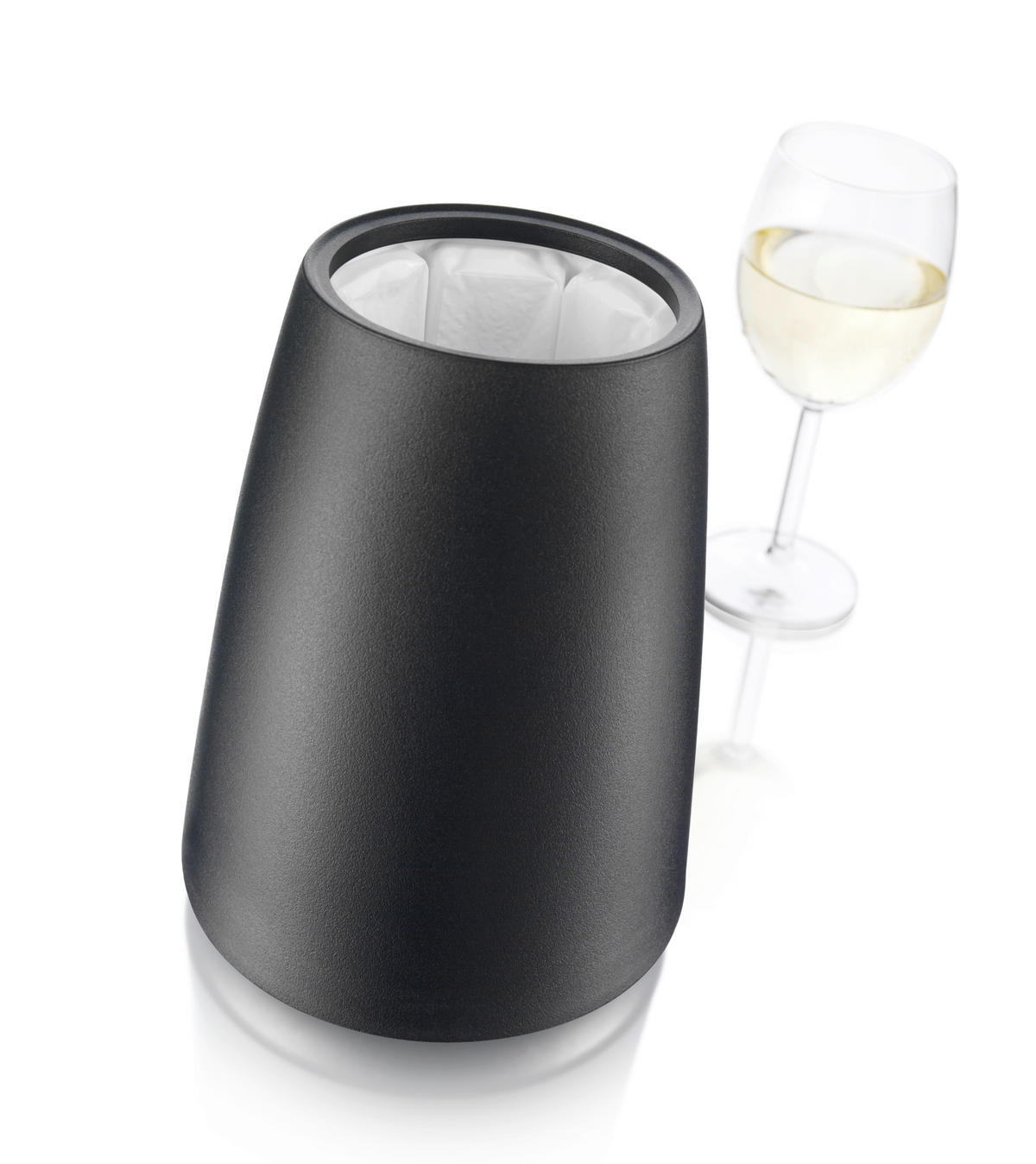 FLASCHENKÜHLER - Schwarz, Basics, Kunststoff (15.3/15.3/21.5cm) - Vacu Vin